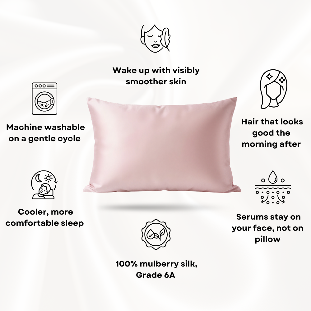 Mulberry Silk Pillowcase - Rosé